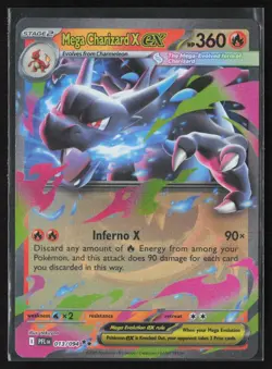 2025 Pokemon Mega Charizard X EX Holo Rare #13/94 - Image 1