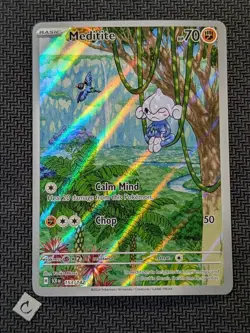 Meditite 153/142 - Stellar Crown Illustration Rare Pokemon TCG NM - Image 1