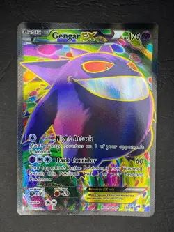 Gengar Full Art EX 114/119 Pokemon XY Phantom Forces Lightly Played - Image 1