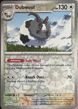Dubwool Reverse Holo - 125/142 - Stellar Crown Pokemon 2024 - Image 1