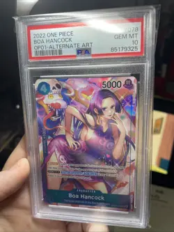 2022 ONE PIECE BOA HANCOCK #078 OP01-ROMANCE DAWN ALTERNATE ART ENGLISH PSA 10 - Image 3