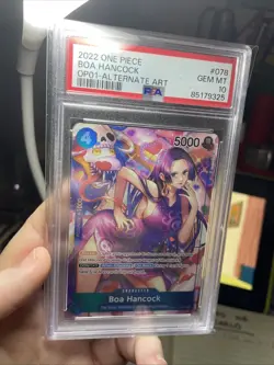 2022 ONE PIECE BOA HANCOCK #078 OP01-ROMANCE DAWN ALTERNATE ART ENGLISH PSA 10 - Image 5