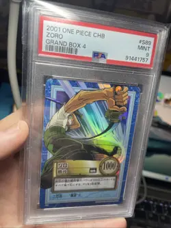 Zoro ONE PIECE Holo Carddass Hyper Battle Card TCG Anime Japan S89 PSA 9! CCG - Image 1