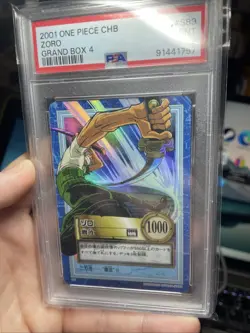 Zoro ONE PIECE Holo Carddass Hyper Battle Card TCG Anime Japan S89 PSA 9! CCG - Image 3