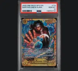 2025 ONE PIECE OP12-LEGACY OF THE MASTER #119 BARTHOLOMEW KUMA PSA 10 - Image 1