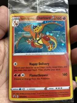 Special Delivery Charizard Pokemon Center Promo Card Holo (SWSH075) - SEALED - Image 4