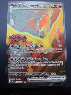 Team Rocket's Moltres ex - (Destined Rivals Stamp) 208/182 Miscellaneous Cards & - Image 1