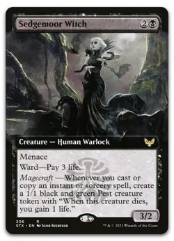 Sedgemoor Witch (Extended Art) #306 (NM) Strixhaven STX Magic MTG - Image 1