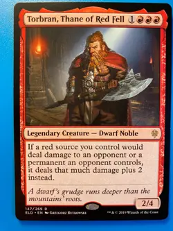 MTG 1x Torbran, Thane of Red Fell # 147 Throne of Eldraine Magic Gathering x1 NM - Image 1