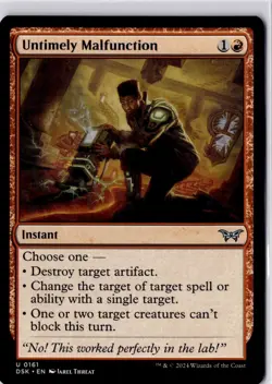 Untimely Malfunction Duskmourn: House of Horror Regular NM U 0161 - Image 1