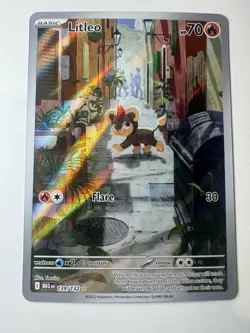 Pokemon TCG Litleo IR 139/132 Illustration Rare Pokemon Card Mega Evolution - Image 2