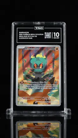 2025 POKEMON MEG EN-MEGA EVOLUTION ILLUSTRATION RARE #146 MARSHADOW TAG 10 - Image 1