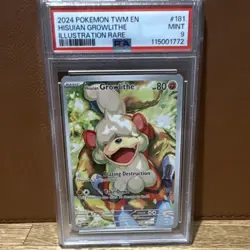 Pokemon Hisuian Growlithe Illustration Rare Holo 181/167 Twilight Masquerade PS… - Image 1