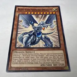 Blue-Eyes Shining Dragon - DPRP-EN026 - Common - 1st Edition - Lightly Played - Image 1