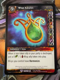 World of Warcraft TCG Promo Crafted 5/9 Wisp Amulet - Image 1