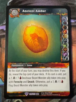 World of Warcraft TCG Promo Crafted 7/9 Ancient Amber - Image 1