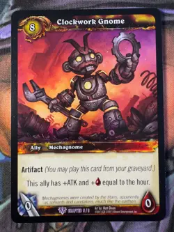 World of Warcraft TCG Promo Crafted 5/9 Clockwork Gnome - Image 1