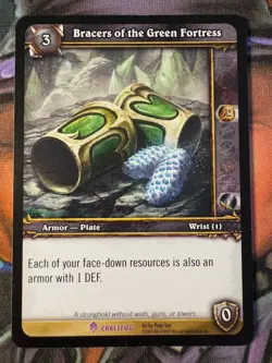 World of Warcraft TCG Promo Crafted 6 Bracers of the Green Fortress - Image 1
