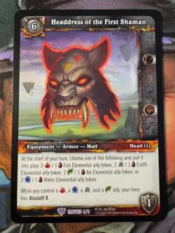 World of Warcraft TCG Promo Crafted 4/9 Headdress of the First Shaman - Image 1