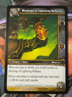 World of Warcraft TCG Promo Crafted 12 Bindings of Lightning Reflexes - Image 1