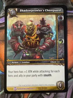 World of Warcraft TCG Promo Gladiators Crafted 3/3 Shadowprowler's Chestguard - Image 1