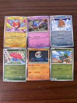 Pokemon TCG Reverse Holo Card (6) Lot - Image 1