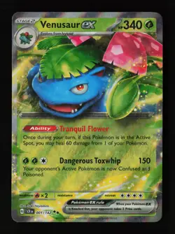Venusaur ex 001/142 Holo SV07: Stellar Crown Pokemon Card - Image 1