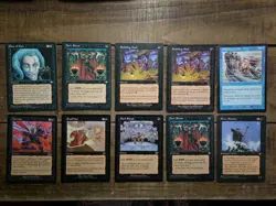 Magic The Gathering Lot Alliances Black LP X10 Cards - Image 1