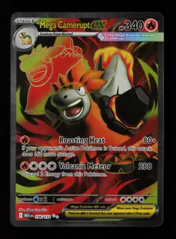 Mega Camerupt ex 156/132 Ultra Rare,Holo ME01: Mega Evolution Pokemon Card - Image 1