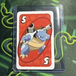 Blastoise RED #5 Pokemon Mattel Japanese UNO Card NM/MINT - Image 1