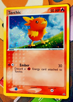 Pokemon Torchic - (EX Deck Tin) 017 Nintendo Promos Promo card SWIRLS LP - Image 1