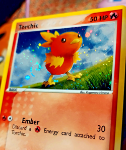 Pokemon Torchic - (EX Deck Tin) 017 Nintendo Promos Promo card SWIRLS LP - Image 2