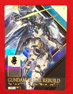 Gundam Card Collection 2-001 SR Gundam Aerial Rebuild Bandai JAPAN - Image 1