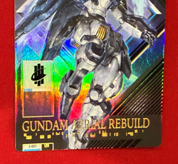 Gundam Card Collection 2-001 SR Gundam Aerial Rebuild Bandai JAPAN - Image 4