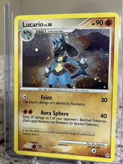 Pokemon Lucario Holo Rare – Diamond & Pearl 6/130 - Rare Swirl - See photos - Image 2