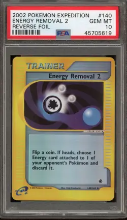 Pokemon Energy Removal 2 Expedition Reverse Holo #140 PSA 10 Gem Mint - Image 1