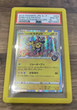 2019 POKEMON JPN S PROMO POKEMON CENTER SHIBUYA OPENING SHIBUYA'S PIKACHU PSA 10 - Image 1