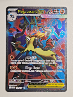 English Mega Lucario ex 160/132 Ultra Rare Full Art Pokemon Mega Evolution NM - Image 1