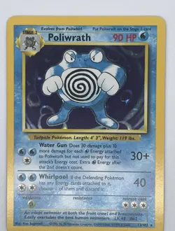 Pokemon TCG Poliwrath Base Set 13/102 Holo Rare Tadpole 1999 - Image 1