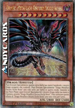 DRAGO METALLICO OSCURO OCCHI ROSSI • Quarter Century • RA04 IT003 • 1Ed • Yugioh - Image 1