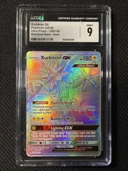 Pokemon Xurkitree GX TCG Secret Rare Ultra Prism Card 160/156 CGC 9 Mint - Image 1
