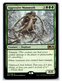 Core Set 2020 #337 Aggressive Mammoth - Rare - Image 1