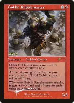 1x Goblin Rabblemaster FOIL RETRO FRAME - NM - PROMO - SPARROW MAGIC - Image 1