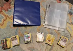 Pokemon card lot — 1026 cards — binder & pages included — starter collection - Image 1