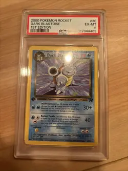 2000 Pokemon Team Rocket Dark Blastoise 1st Edition #20 PSA 6 non holo - Image 1