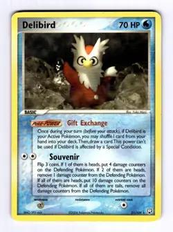 Delibird Team Rocket Returns #21 (2004) Rare NM Pokemon - Image 1