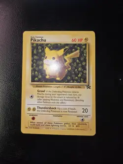 1999 Pokemon Pikachu Black Star Promo #1 WOTC Vintage Holo Rare NM/LP - Image 2