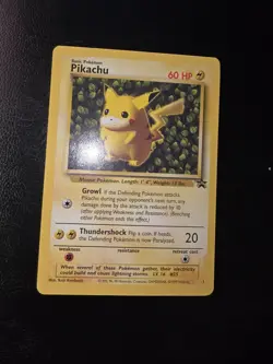 1999 Pokemon Pikachu Black Star Promo #1 WOTC Vintage Holo Rare NM/LP - Image 3
