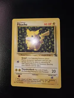 1999 Pokemon Pikachu Black Star Promo #1 WOTC Vintage Holo Rare NM/LP - Image 4