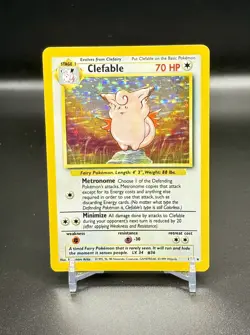 Pokemon TCG Clefable Base Set Holo 1/64 Rare 1999 - LP - PRICED TO SELL QUICK! - Image 1
